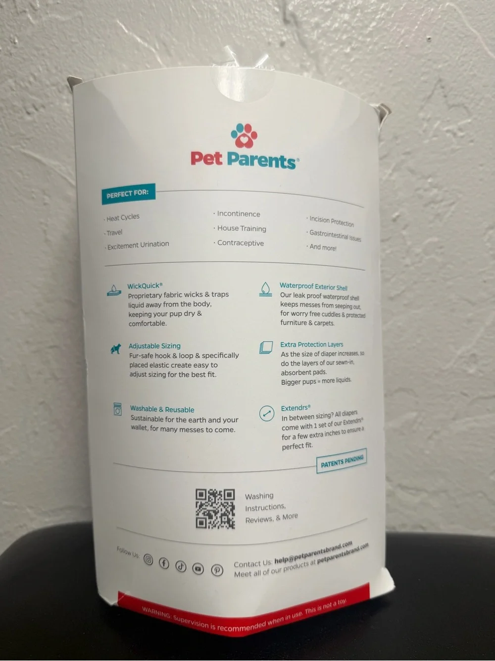 Dog Diapers - Purple, Red, Black